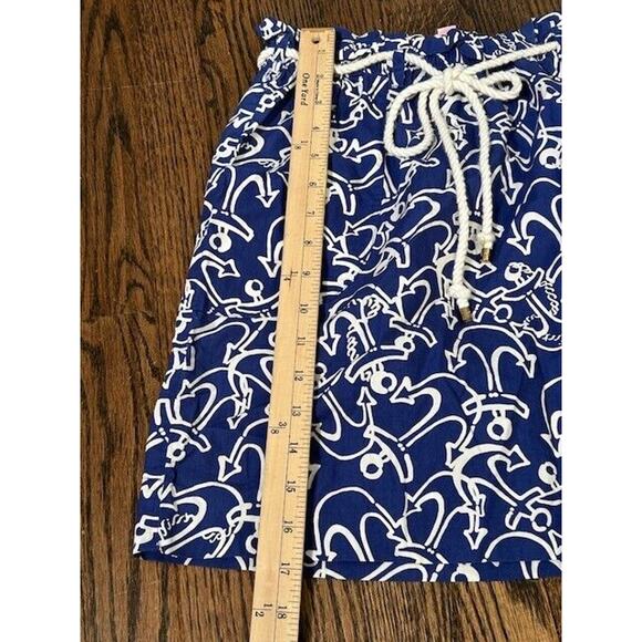 Lilly Pulitzer Blue Anchors Away Avery Skirt Anchor Pattern Boating Navy Size XS - Picture 3 of 11